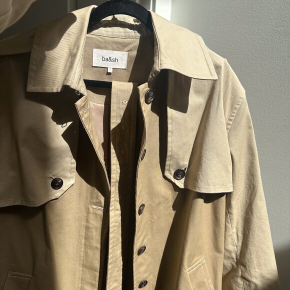 ba&sh POLAR midi-length trench coat | size 1 - Picture 6 of 11